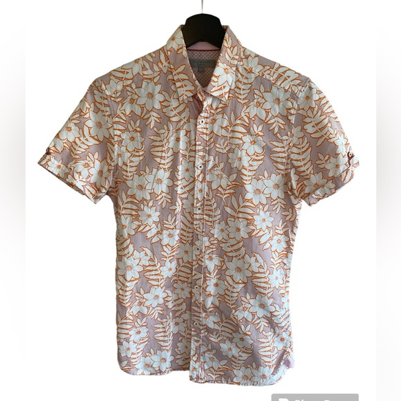 Ted Baker London Floral Hawaiian Print Shirt Size 1 (XS) - Picture 1 of 8